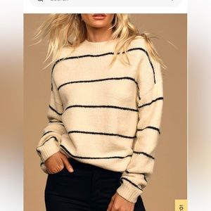 Black and white striped sweater